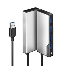 USB jagaja Alogic USB-A Fusion SWIFT UAFUUA-SGR, 4 porti, kosmosahall