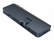 USB jagaja Hyper HyperDrive Dual USB-C TB Compatible 7-in-2 Hub HD575BUGL, tumesinine
