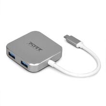 USB jagaja Port Designs, 4 porti, Type-C, hall
