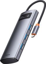 USB jagaja Baseus Metal Gleam Series 4in1, USB-C kuni 4x USB 3.0, hall