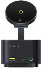 USB-C jagaja Baseus MagPro Series II 7-in-1 MagSafe ühilduva laadijaga 15W, must