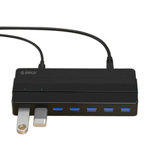 USB jagaja Orico H7928-U3-V1, 7x USB-A 3.0, must