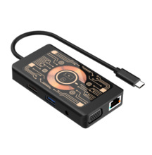 USB jagaja Qualo QTPB5-HUB-18 9-in-1 USB-C