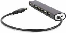 USB jagaja Gembird UHB-U2P7-04, 7 porti, must