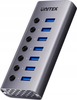 USB jagaja Unitek H1314A01-EU 7-in-1 lülititega, USB-A 3.0, 5 Gbps