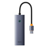 USB jagaja Baseus UltraJoy 4in1 USB-A – USB 3.0 + RJ45, hall