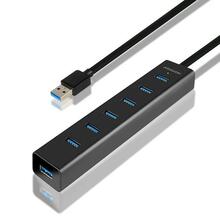 USB jagaja AXAGON HUE-SA7BP, 7x USB3.0, must