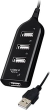 USB jagaja Vakoss TC-234UX, 4 porti, USB 2.0, must