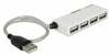 USB jagaja Delock 4 pordiga USB 2.0, hõbedane