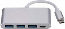 USB jagaja Roger AD15641 USB-C, hõbedane