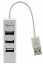 USB jagaja Sbox H-204W, 4 porti, valge