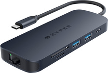 USB-C jagaja Hyper HyperDrive Next 8 Port HD4004GL, 140 W, sinine