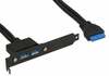 Pesa hoidik InLine kahe USB 3.0 pordiga, must