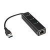 USB jagaja SilverStone SST-EP04, 3x USB 3.0 + 1x RJ-45, must
