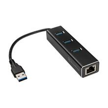 USB jagaja SilverStone SST-EP04, 3x USB 3.0 + 1x RJ-45, must