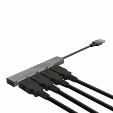 USB jagaja Trust Halyx, 4 porti, alumiinium, 10 cm