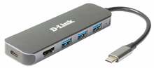 USB jagaja D-Link DUB-2333 5-in-1 USB-C Hub, hall