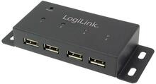USB jagaja LogiLink UA0141A, 4 porti, metallkorpus