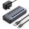 USB jagaja Ugreen CM481 7-in-1 USB-C, hall