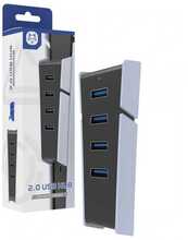 USB jagaja Honson USB2.0 HUB FOR PS5 Slim, valge/must