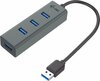 USB jagaja I-TEC U3HUBMETAL403, hall