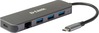 USB-C jaotur D-Link DUB-2334, 5-in-1 USB-C Hub koos Gigabit Etherneti ja Power Deliveryga, hall