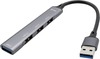 USB jagaja I-TEC U3HUBMETALMINI4, metall, 1x USB 3.0 + 3x USB 2.0