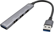 USB jagaja I-TEC U3HUBMETALMINI4, metall, 1x USB 3.0 + 3x USB 2.0