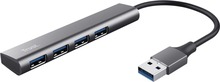 USB jagaja Trust Halyx 4 pordiga, must/hall