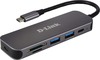 USB jaotur D-Link DUB-2325 5-in-1 USB-C kaardilugejaga, hall