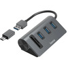 USB jagaja Hama 00200140, 5 porti, USB 3.2 Gen 1, must/hall