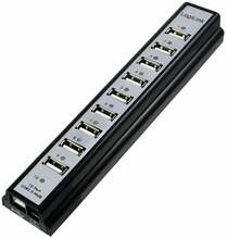 USB jagaja Logilink UA0096, 10 porti, must