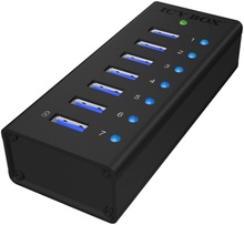 USB jagaja Icy Box IB-AC618, must