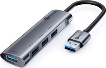 USB jagaja C TECH UHB-U3-AL, 4x USB 3.2 Gen 1, alumiiniumkorpus