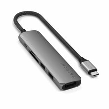 USB jagaja Satechi 6-in-1 USB-C Slim Multiport Adapter, hall