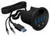 USB jagaja Icy Box IB-HUB1403A, 4 porti, must