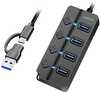 USB jagaja Logilink USB 3.2 Gen1, 4 porti, must