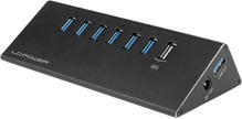 USB jagaja LC-Power LC-HUB-ALU-2B-7, 6x USB 3.0, must