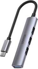 USB jagaja Unitek H1208B USB-C, 1x USB-A 3.0 + 3x USB-A 2.0, alumiinium