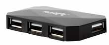 USB jagaja Natec NHU-0647, 4 porti, must