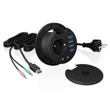 USB jagaja Icy Box IB-HUB1430, must