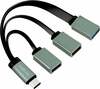 USB-C jagaja Logilink UA0315, 3 porti, must