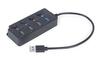 USB jaotur Gembird UHB-U3P1U2P3P-01, 4 porti, must