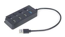 USB jaotur Gembird UHB-U3P1U2P3P-01, 4 porti, must
