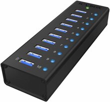 USB jagaja Icy Box IB-AC6110, must