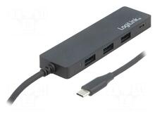 USB jagaja Logilink UA0311, üliõhuke, must