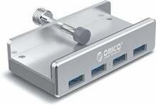 USB jagaja Orico MH4PU-SV-BP, 4x USB 3.0, hõbe