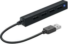 USB jagaja Speedlink Snappy Slim SL-140000-BK, 4 porti, must