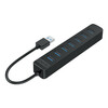USB jagaja Orico TWU3-7A-BK-EP-IP, must