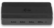 USB jagaja I-TEC U3HUB445, must